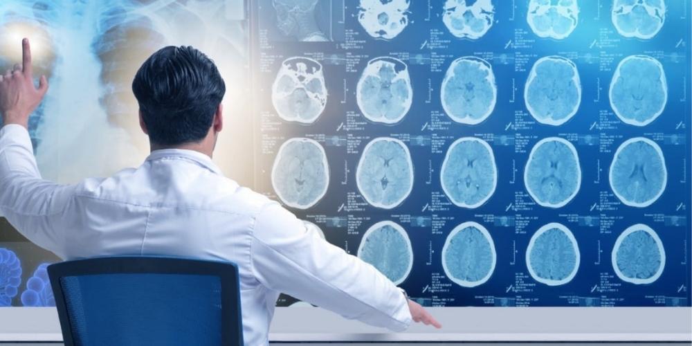 Doctor using AI interface