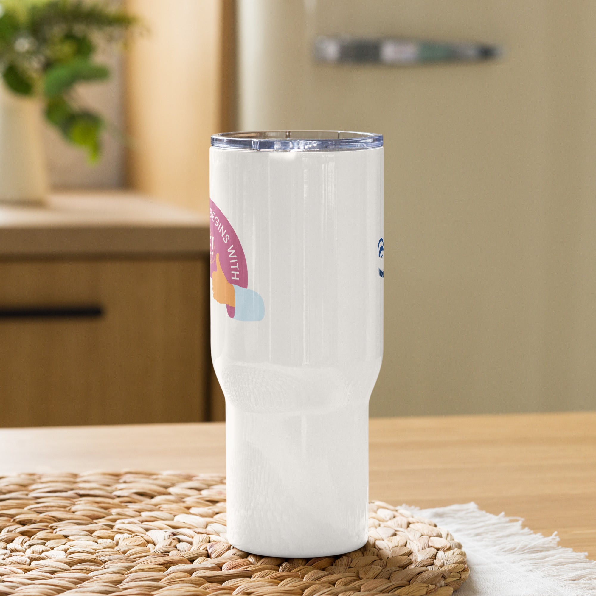 Travel Mug - Pink - Patient Safety Begins With Me!
