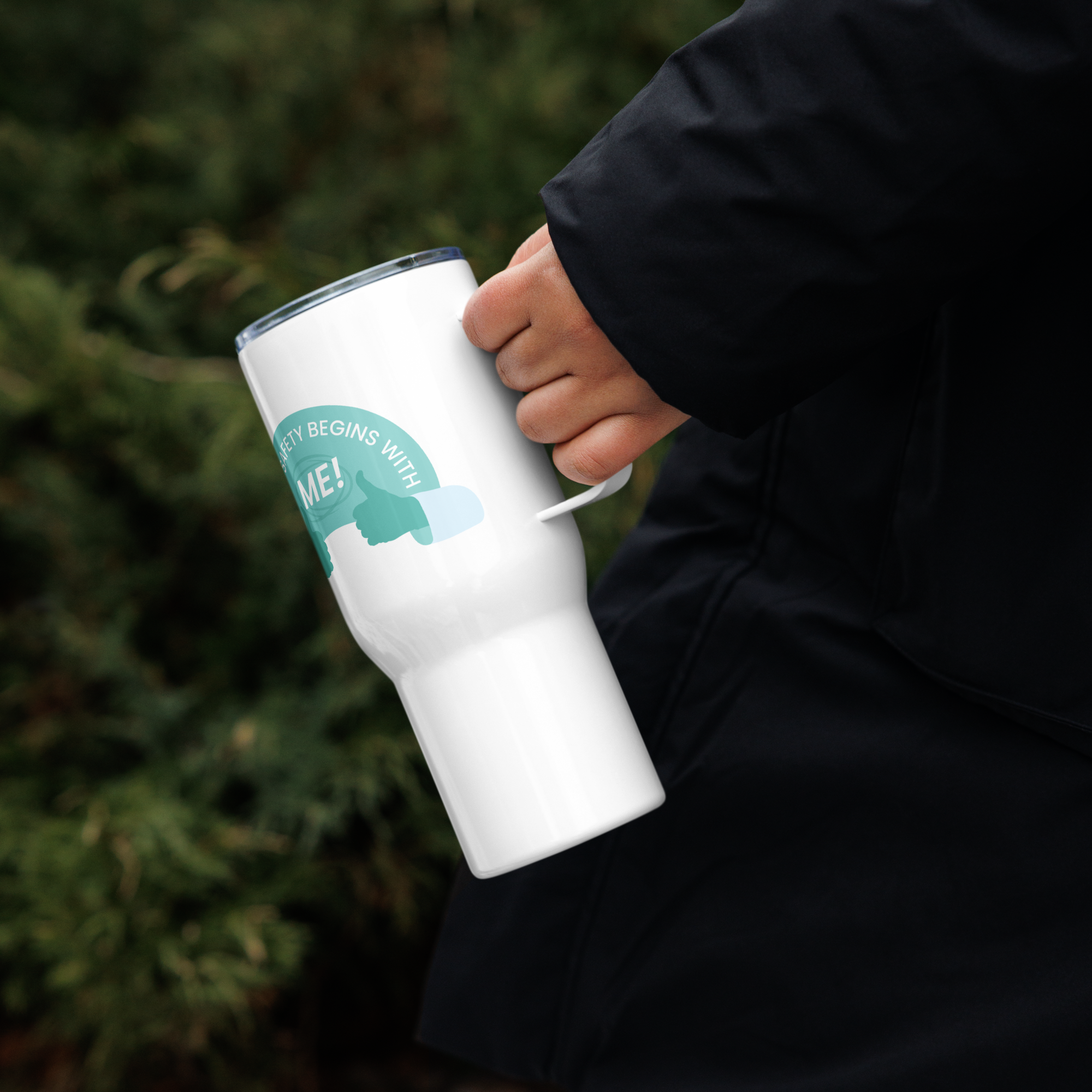 Travel Mug - Green - Patient Safety Begins With Me!
