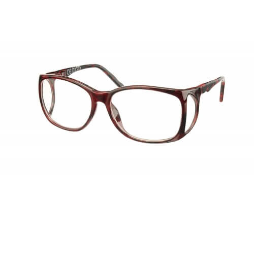 53 Wrap Red Lead Glasses - 42 Fitover Black Lead Glasses - radiation protection glasses