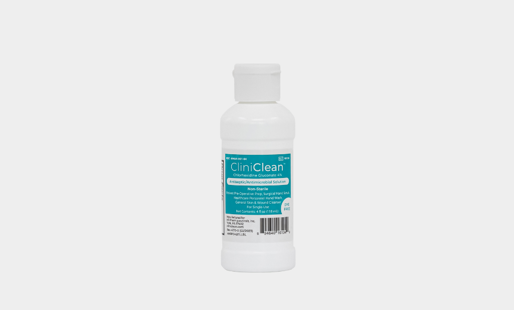 CliniClean Chlorhexidine Gluconate 4% - Antiseptic/Antimicrobial Solution