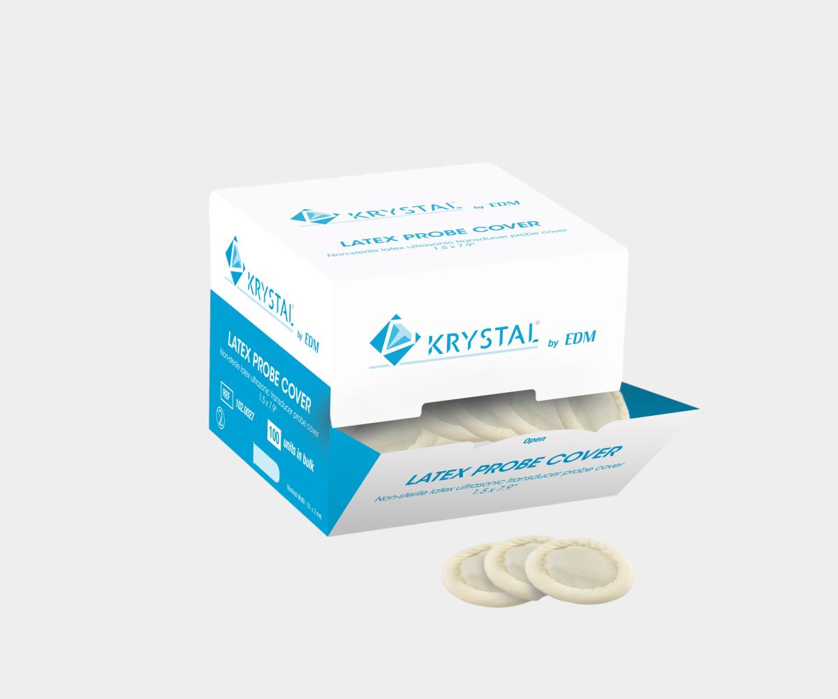 Krystal Latex Endocavity Ultrasound Probe Covers Dispenser - ultrasound covers - transducer cover - ultrasound probe cover