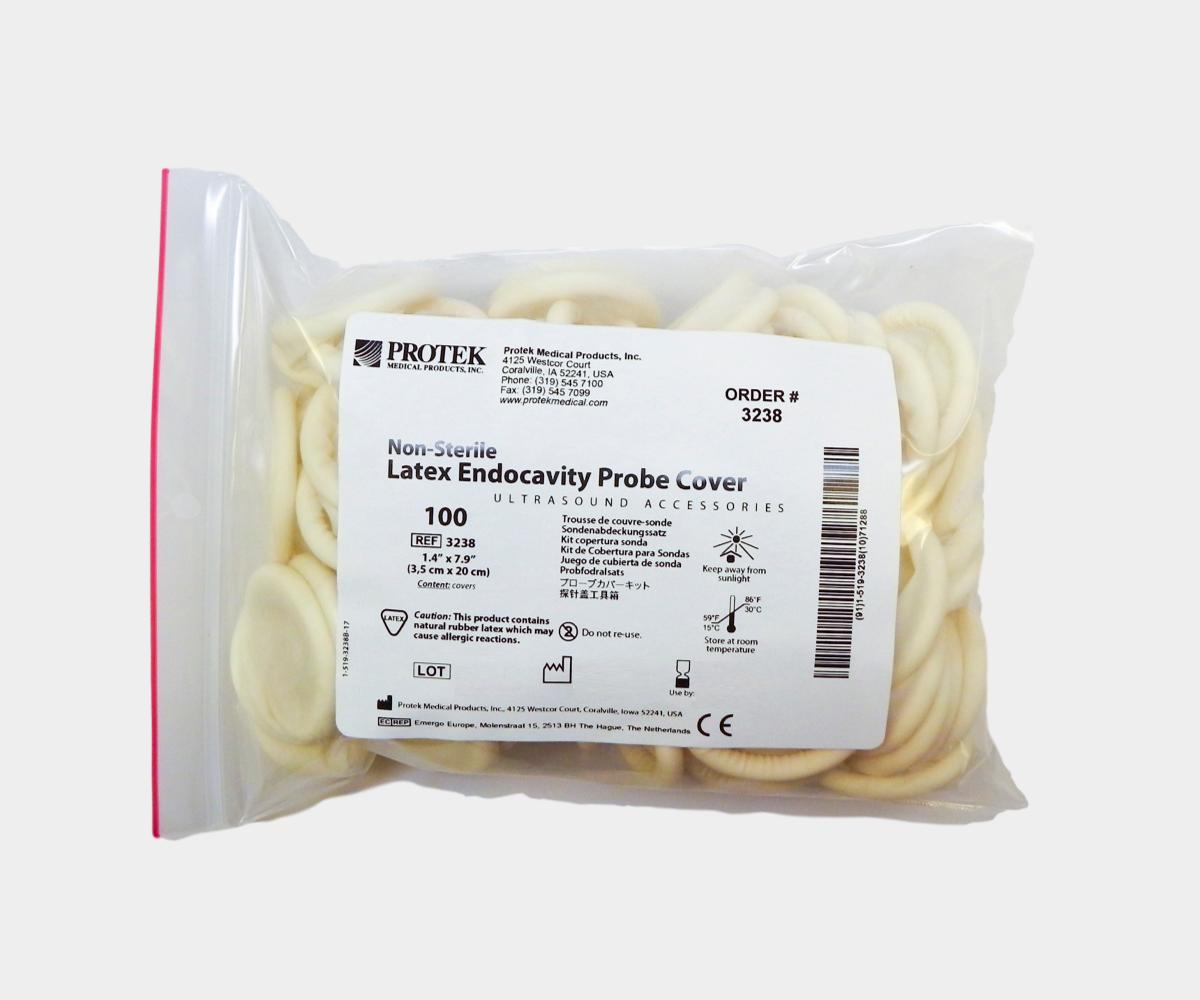 Latex Endocavity Ultrasound Transducer Covers 3.5cm in Bulk - ultrasound covers - transducer cover - ultrasound probe cover