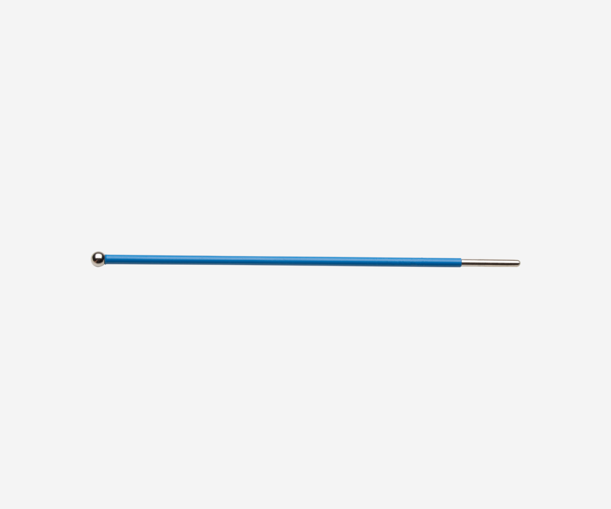 Ball Electrode for Surgical Gynecology – Stainless steel electrode with a 3mm or 5mm ball tip, 13cm (5") shaft, ETO sterilized, compatible with standard electrosurgical wands.