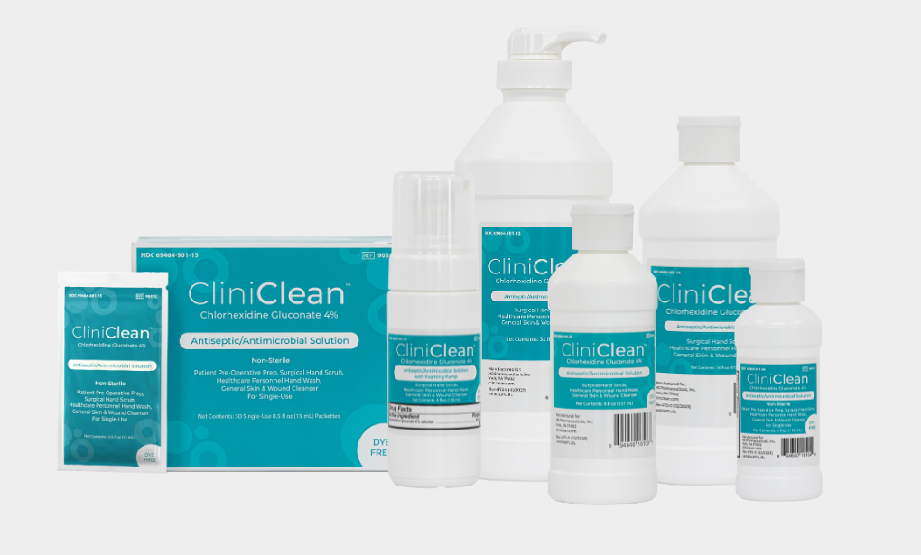 CliniClean Chlorhexidine Gluconate 4% - Antiseptic/Antimicrobial Solution