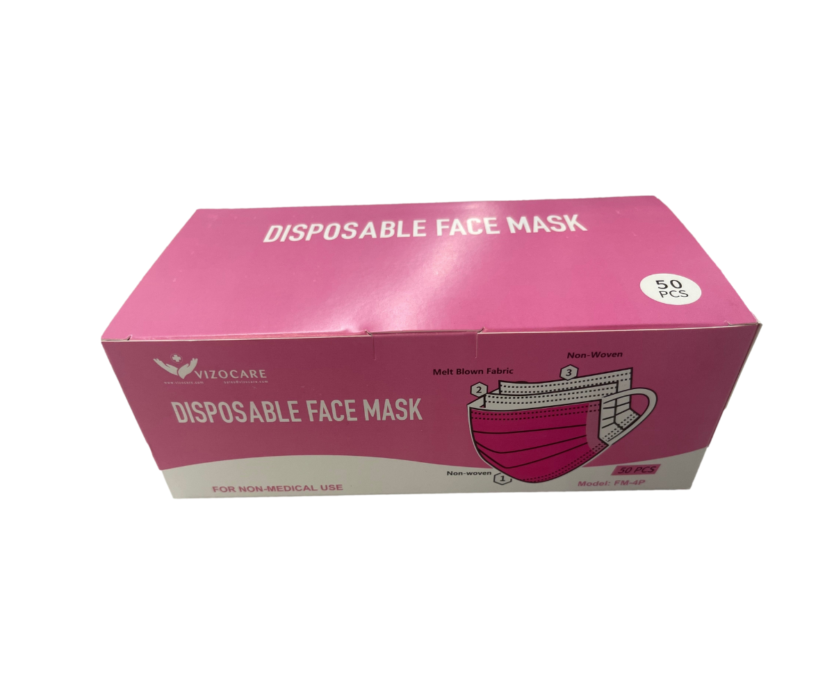 Disposable Face Masks - Pink