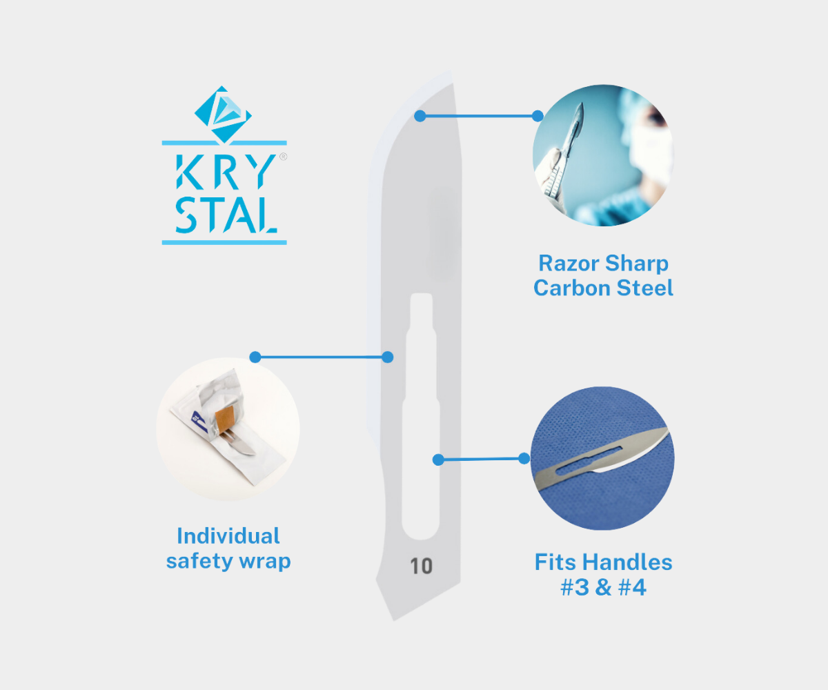 Krystal Carbon Steel Surgical Blades - Features