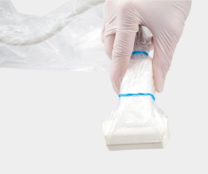 Krystal Latex-Free Sterile Probe Cover on a probe