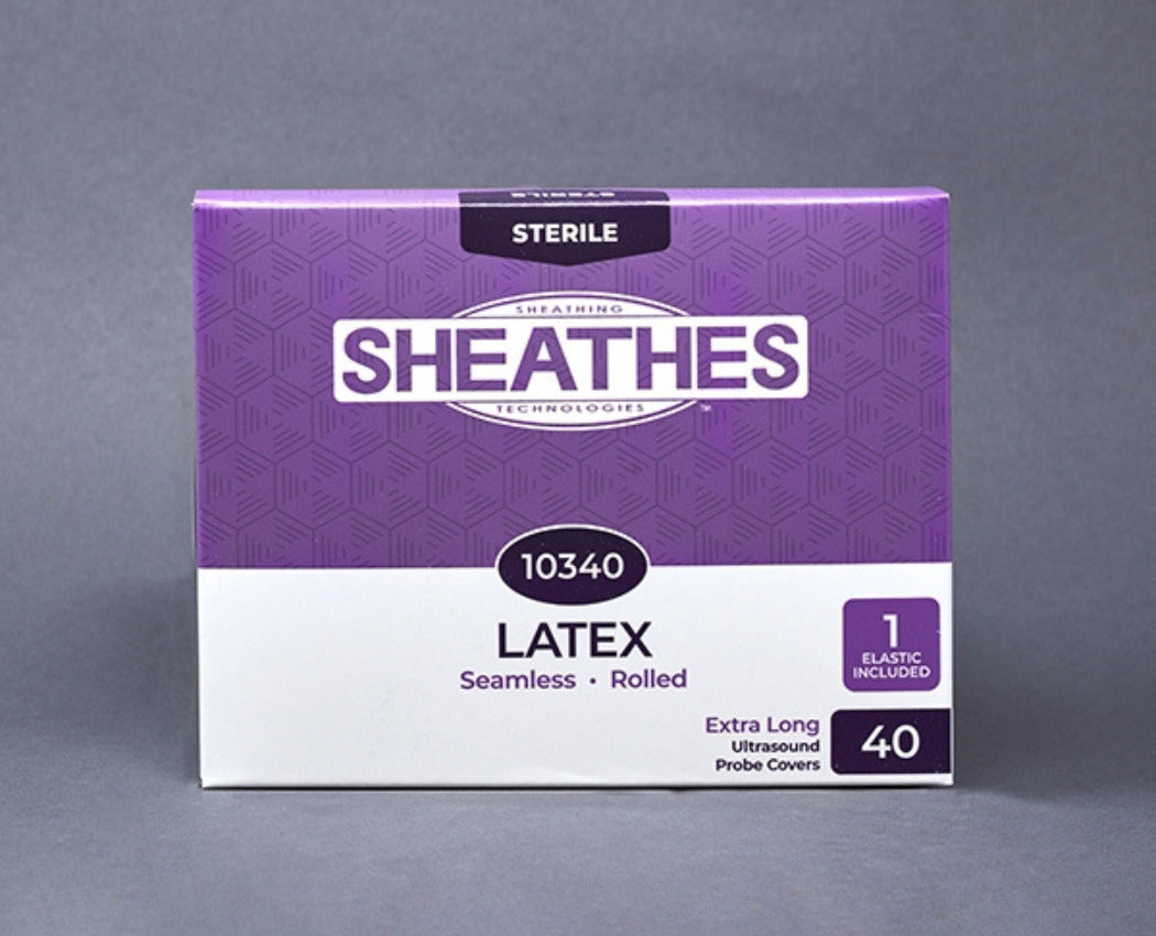 Box of sterile Sheathes latex probe cover - available at EDM