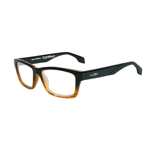 Wiley X Contour - Gloss Black with Brown Stripe are Elegant radiation glasses with optimal protection